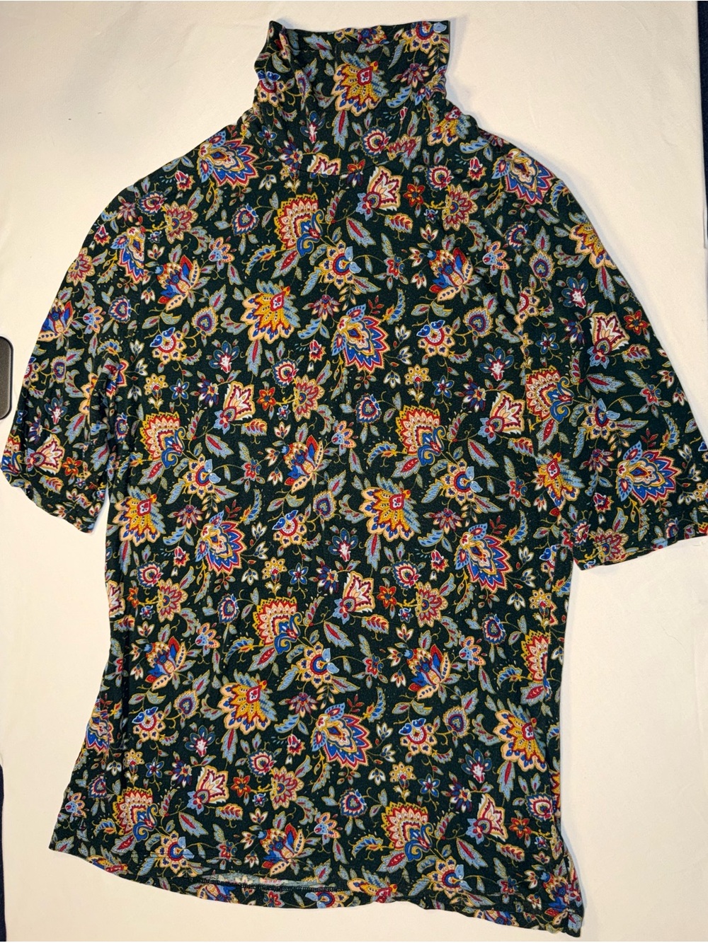 Ralph Lauren Multicolor Floral Short-Sleeve Polo on Dark Green